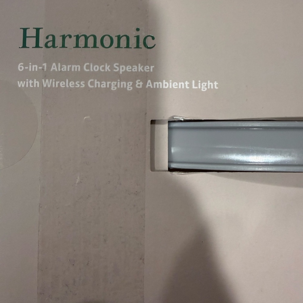 Harmonic 6-in-1 Alarm Clock Speaker with Wireless Charging & Ambient Light - Picture 7 of 8